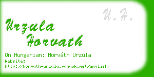 urzula horvath business card